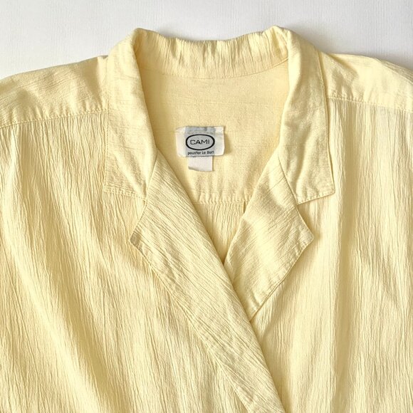 Vintage Butter Yellow Maxi Sun Dress Summer Cottagecore Coastal Grandma Romantic - Picture 3 of 11